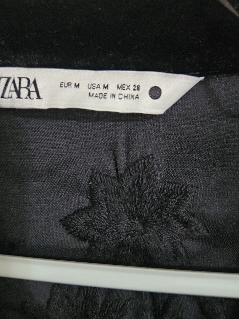 Zara Black Velvet Floral Embroidered Coat - Picture 2 of 6